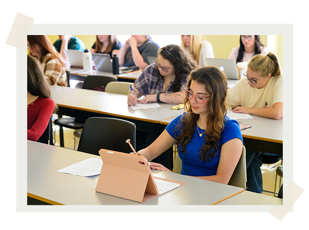 Shot of classroom/lecture in a frame