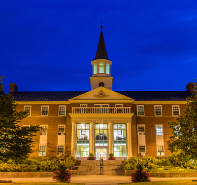 Stu campus in the night, blue sky