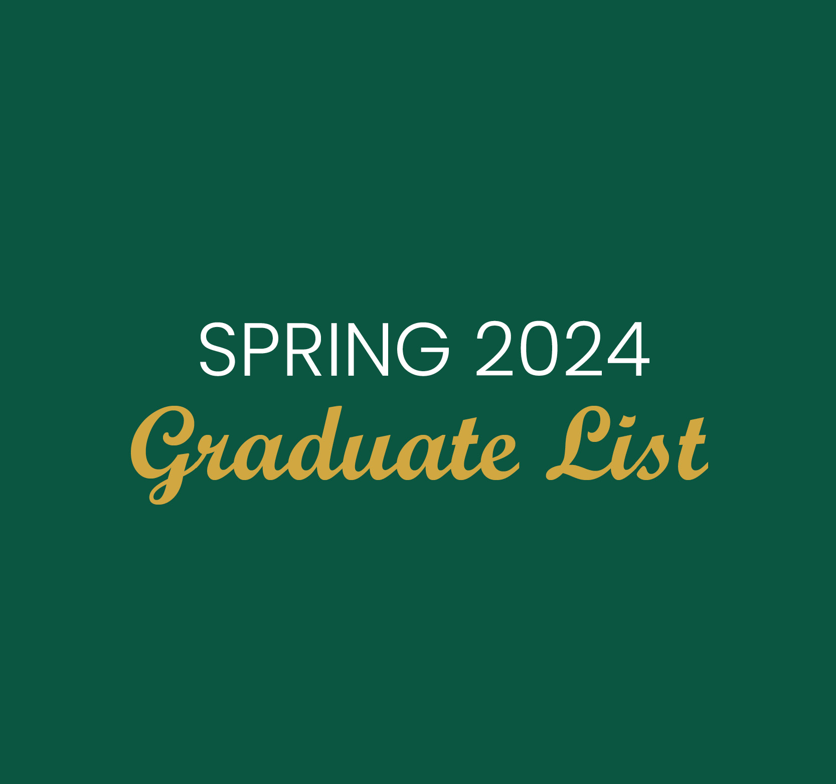 2024 Spring Convocation 2024 Graduates’ List Published St Thomas