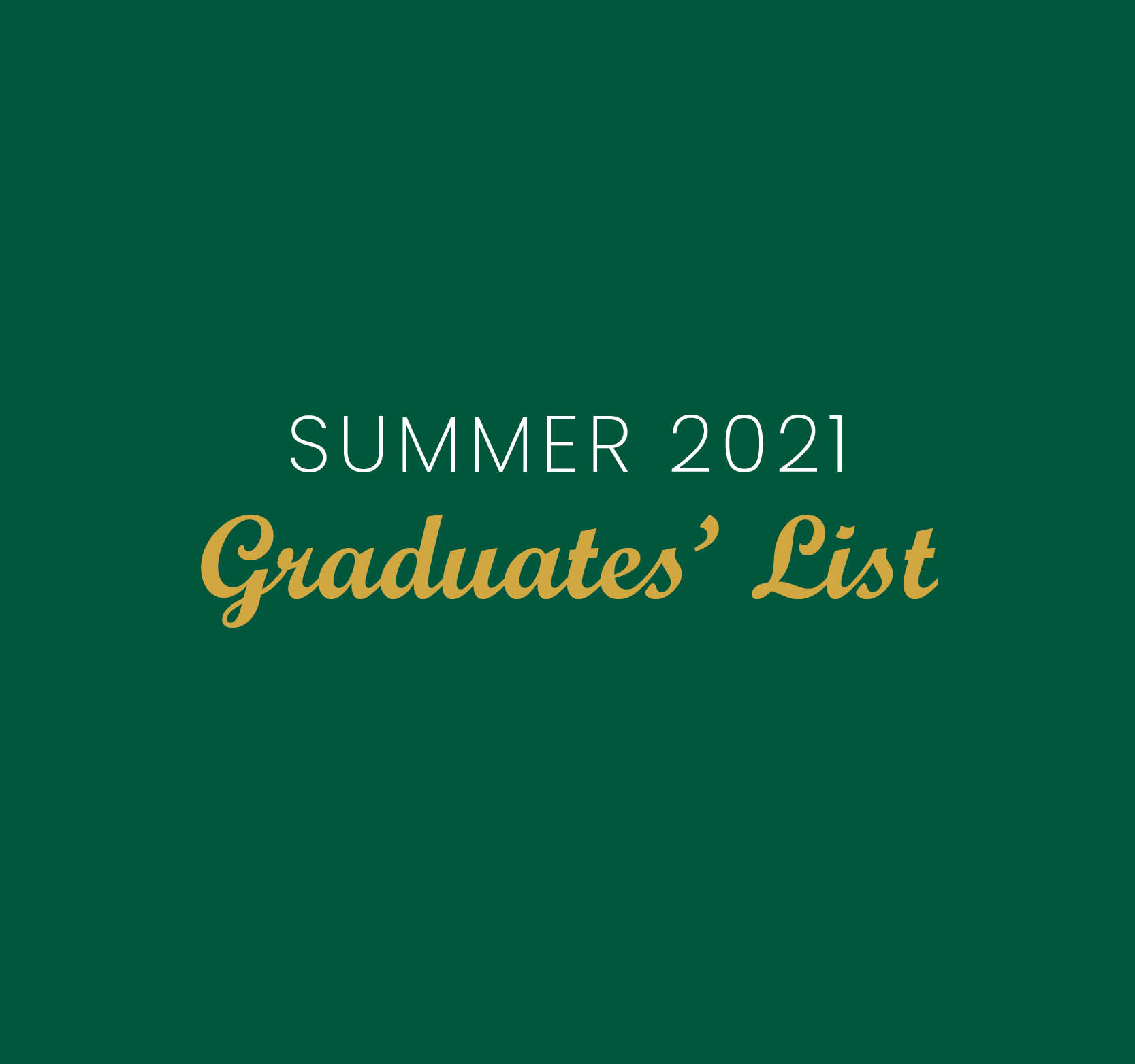 Summer 2021 Grad List 