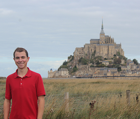 Male student on exchange in France