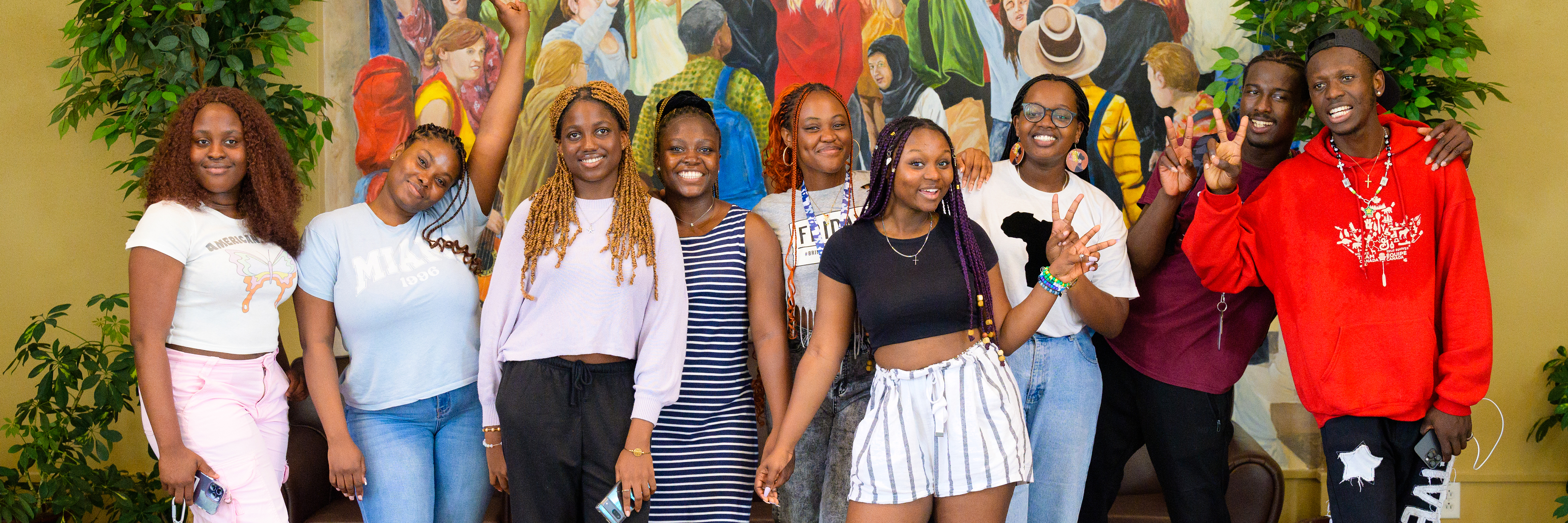 group photo of students in the great hall