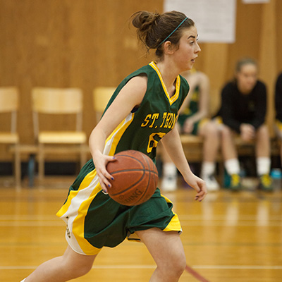 Ashley Bawn playing basketball