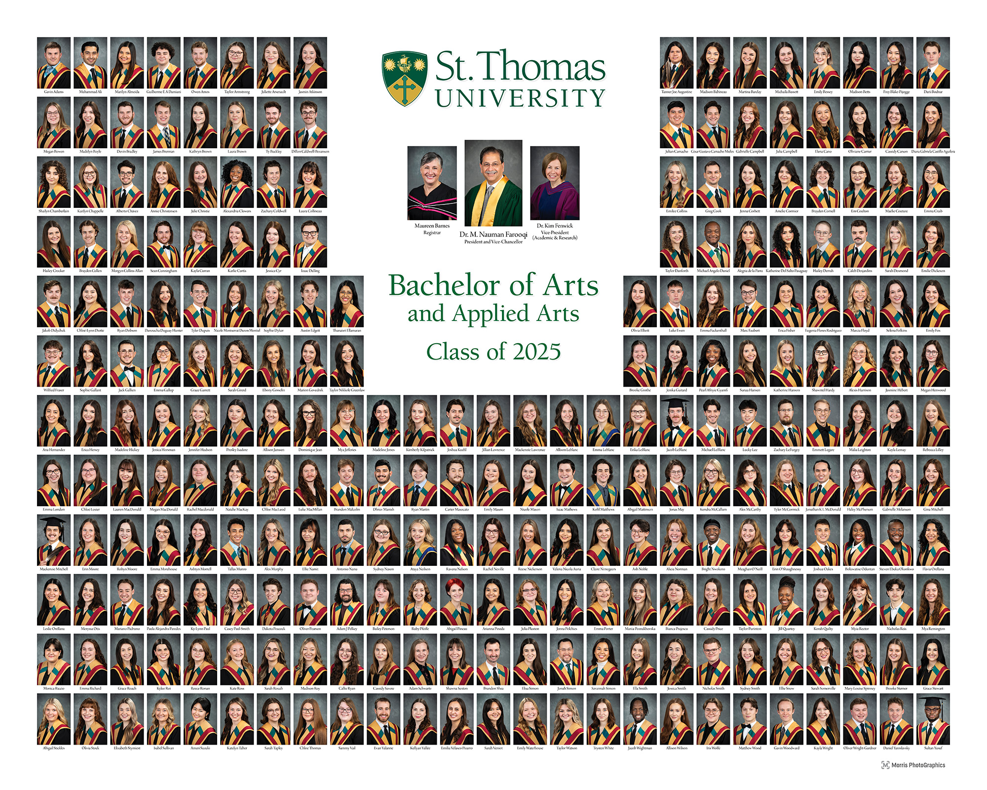Bachelor of Arts and Applied Arts, Class of 2025