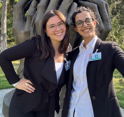 STU Grads Julia Evans and Elisha Gunaratnam at Nelson Mandela World Human Rights Moot Court Competition